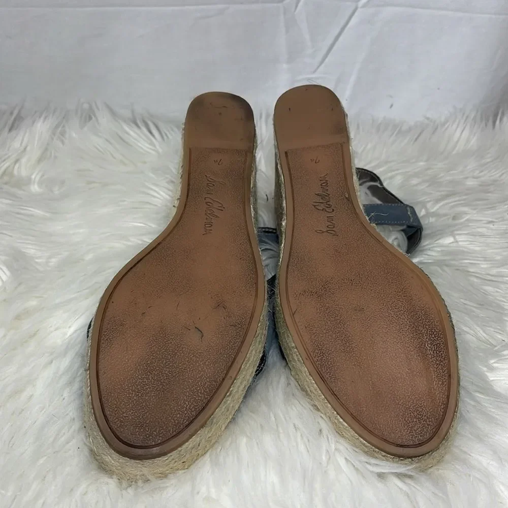 Sam Edelman Destin‎ Stone Blue Platform Espadrilles Sz 7.5